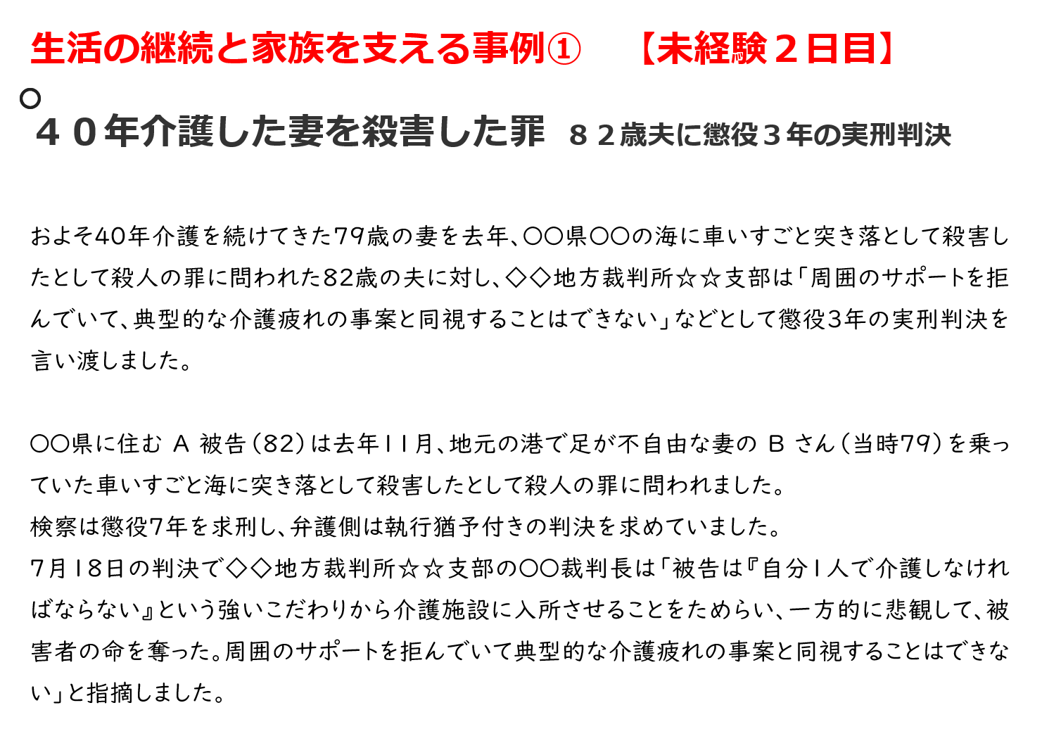 【 １６８５ 】  明日は、ケアマネ未経験・再研修（２日目）です。